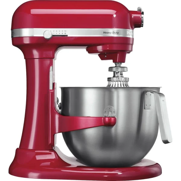 à prix imbattables KitchenAid Robot Multifonction De 6,9L Avec Bol Relevable 500W Rouge Empire Argen… 1