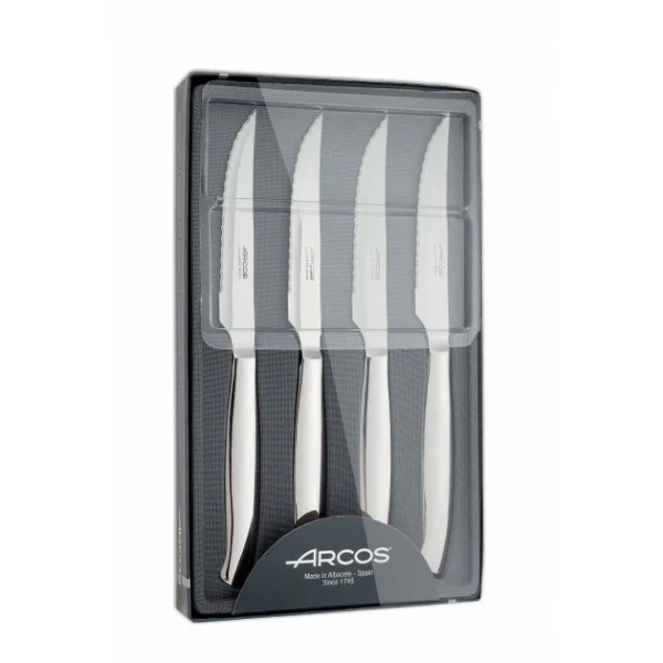 Coffret 4 Couteaux à Steak 11 Cm Lame Crantée Acier Inoxydable Arcos excellente qualité 1