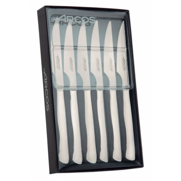 Coffret 6 Couteaux à Steak 11 Cm Lame Lisse Acier Inoxydable Arcos soldes 1