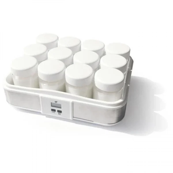 CONTINENTAL EDISON CEYA001B – Yaourtiere 12 Pots + 1 Maxi Bac – Blanc en vente 5