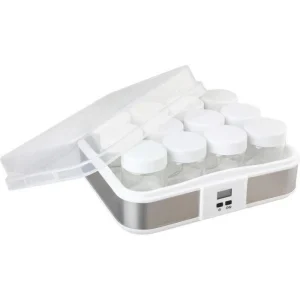 CONTINENTAL EDISON CEYA001B – Yaourtiere 12 Pots + 1 Maxi Bac – Blanc en vente 15