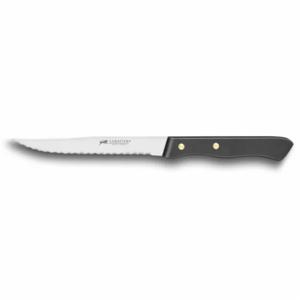 vente luxe pas cher Couteau à Steak Cranté 11,5 Cm Sabatier Noir 1