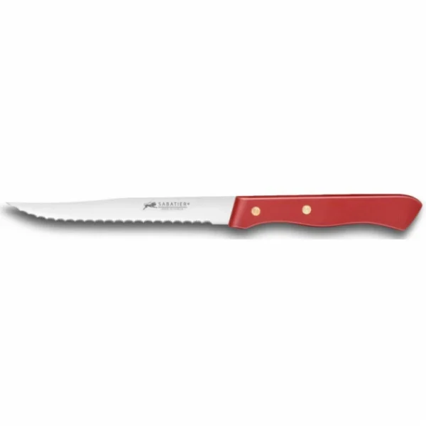 Couteau à Steak Cranté 11,5 Cm Sabatier Rouge site en ligne 1