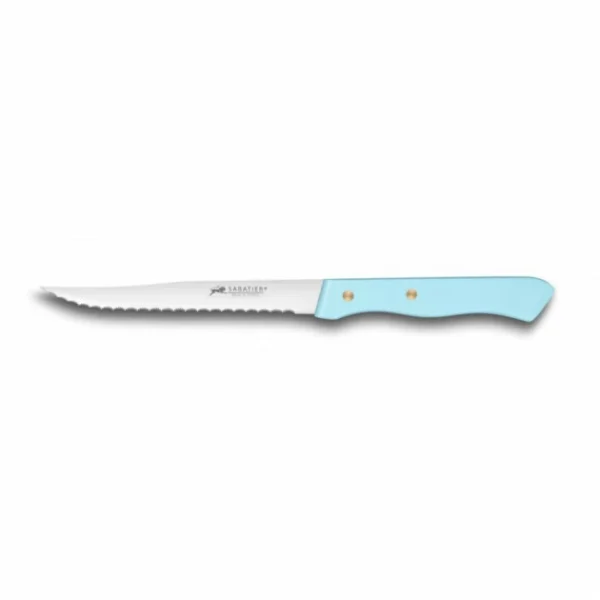 Couteau à Steak Cranté 11,5 Cm Sabatier Turquoise Pas Cher Magasin Soldes 1