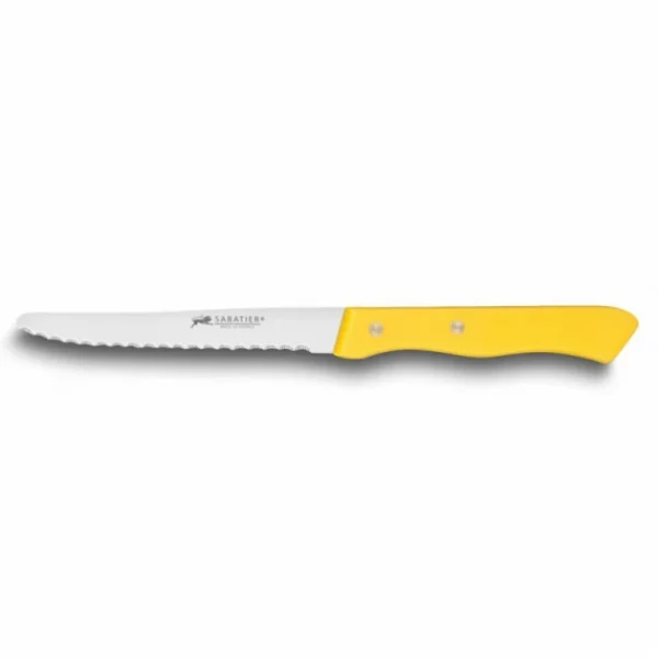 Prix très abordable Couteau De Table Cranté 10,5 Cm Sabatier Jaune 1