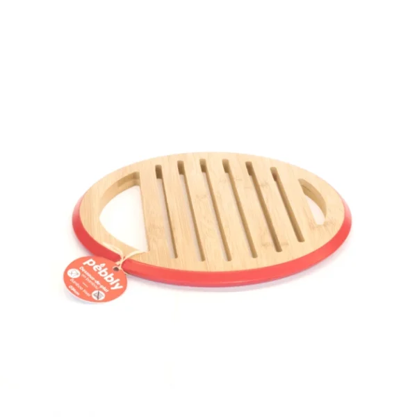 Dessous De Plat Rond Bambou Rouge Ø 24 Cm Pebbly grande qualité 1
