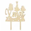 FIN DE SERIE Cake Topper Bois Xmas 13cm Scrapcooking Dernières Nouveautés 5