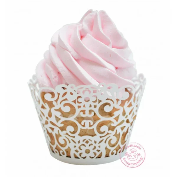 FIN DE SERIE Contour Cupcake Dentelle Blanc X12 Scrapcooking boutique 1