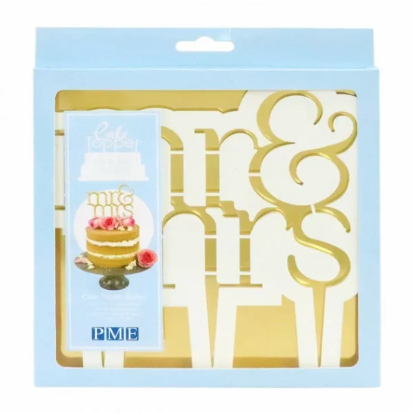 FIN DE SERIE Découpoir Cake Topper Mr & Mrs Moderne 16,5 X 15 Cm PME magasin pour 1
