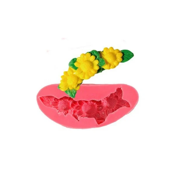 qualité supérieure SCRAPCOOKING FIN DE SERIE Moule Silicone ”Frise Tournesol” Pour Pâte à Sucre 1