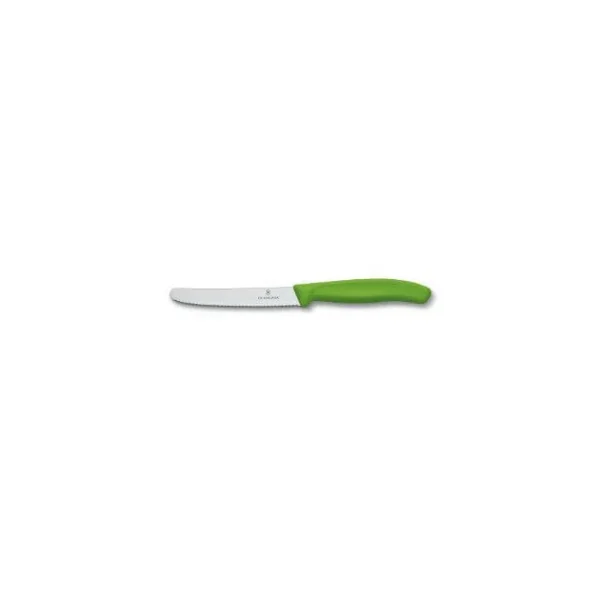 Prestation Et Rapide Lot 2 Couteaux à Tomate 11 Cm Vert Swiss Classic Victorinox 1