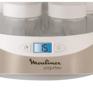 MOULINEX YG231E32 Yaourtiere Yogurteo – 7 Pots En Verre – Argent Et Bl… achat 7