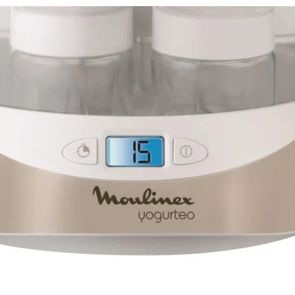 MOULINEX YG231E32 Yaourtiere Yogurteo – 7 Pots En Verre – Argent Et Bl… achat 3