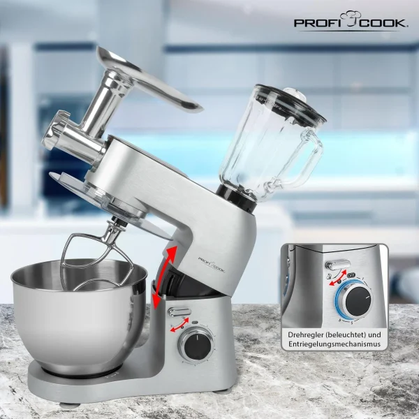 en vente Robot De Cuisine Avec Batteur De Verre Pétrin De 6,7 Litres Hachoir ?… 6