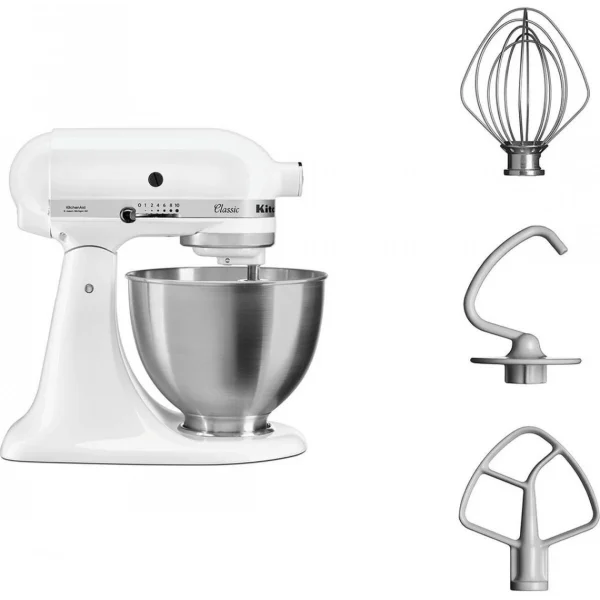 grossiste en ligne KitchenAid Robot Pâtissier à Tête Inclinable 4.3 Litres – Blanc 5