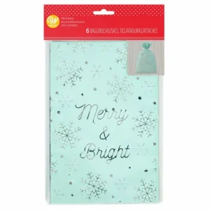 Officielle Wilton Sachet Confiserie Noël Merry & Bright 16×24 Cm (x6) 6