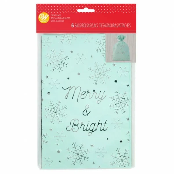 Officielle Wilton Sachet Confiserie Noël Merry & Bright 16×24 Cm (x6) 3