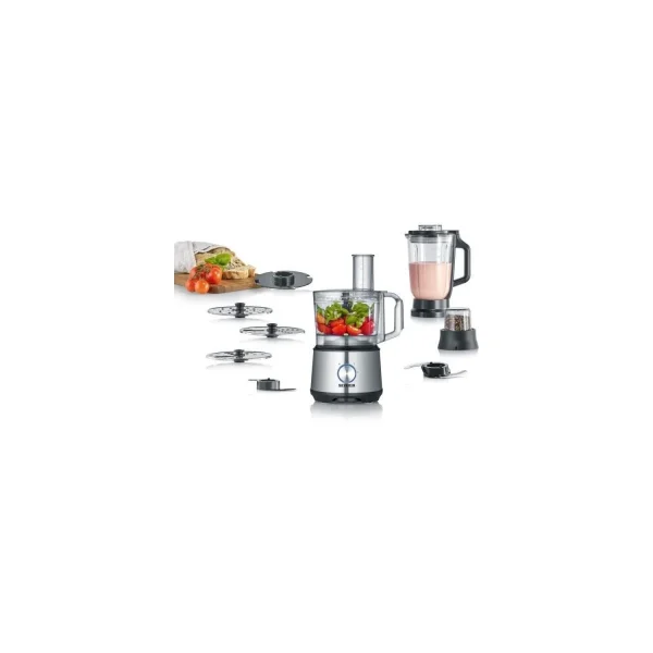 SEVERIN KM3892 Robot Multifonctions – 1200 W – Inox Et Noir – Blender … Officielle 1