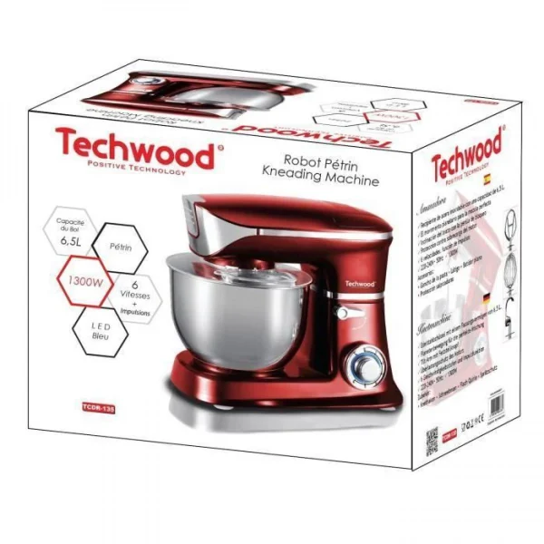 TECHWOOD TCDR-135 Robot Patissier – Rouge grande surprise 4